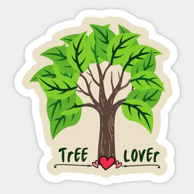 Tree Lover Sticker by Rebecca Abraxas - Brilliant Possibili Tees